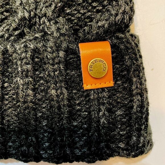 Frye & Co NWT Unisex Charcoal Rib Knit  Beanie w/ Cuff Hat Cap-OSFM-MSRP-$28 - Picture 2 of 12